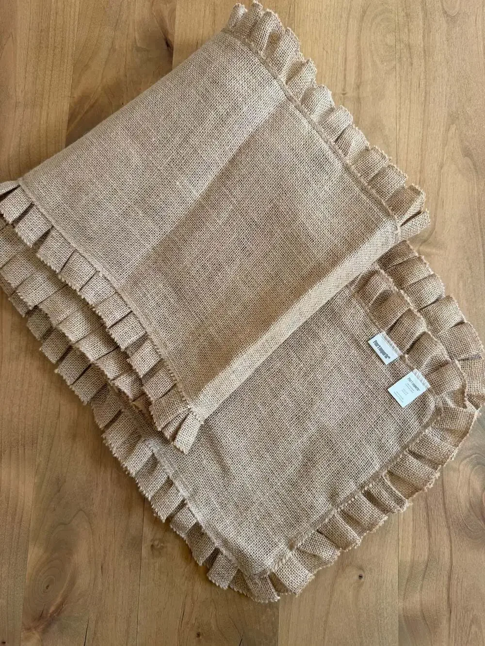 Pier 1 Imports 100% Jute Ruffled Edge Table Runner